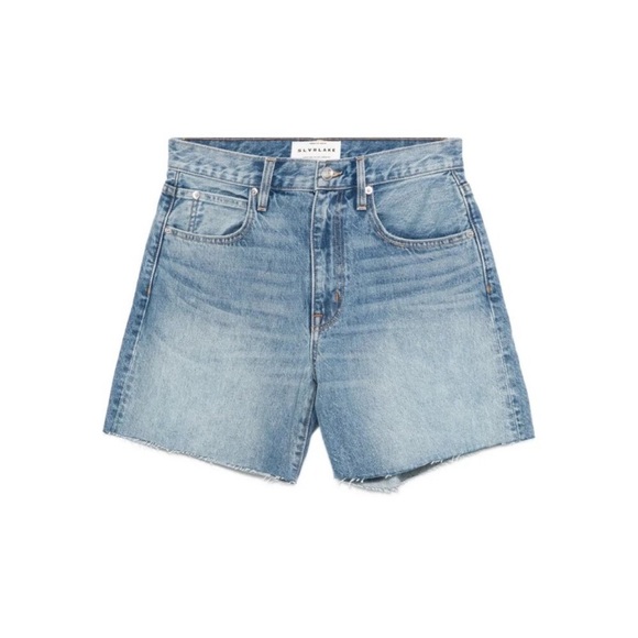 NEW 💎 SLVRLAKE NWT High Rise Denim Shorts 90s Vintage Cut Off Size 30 Made USA - Picture 3 of 12